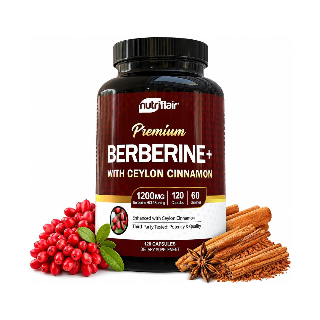 NutriFlair Berberine HCL 1200mg Capsules