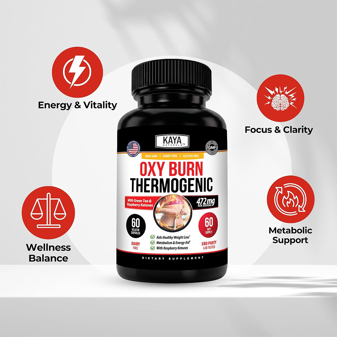 Kaya Naturals Fat Burner Capsules for Weight Management & Metabolism Support