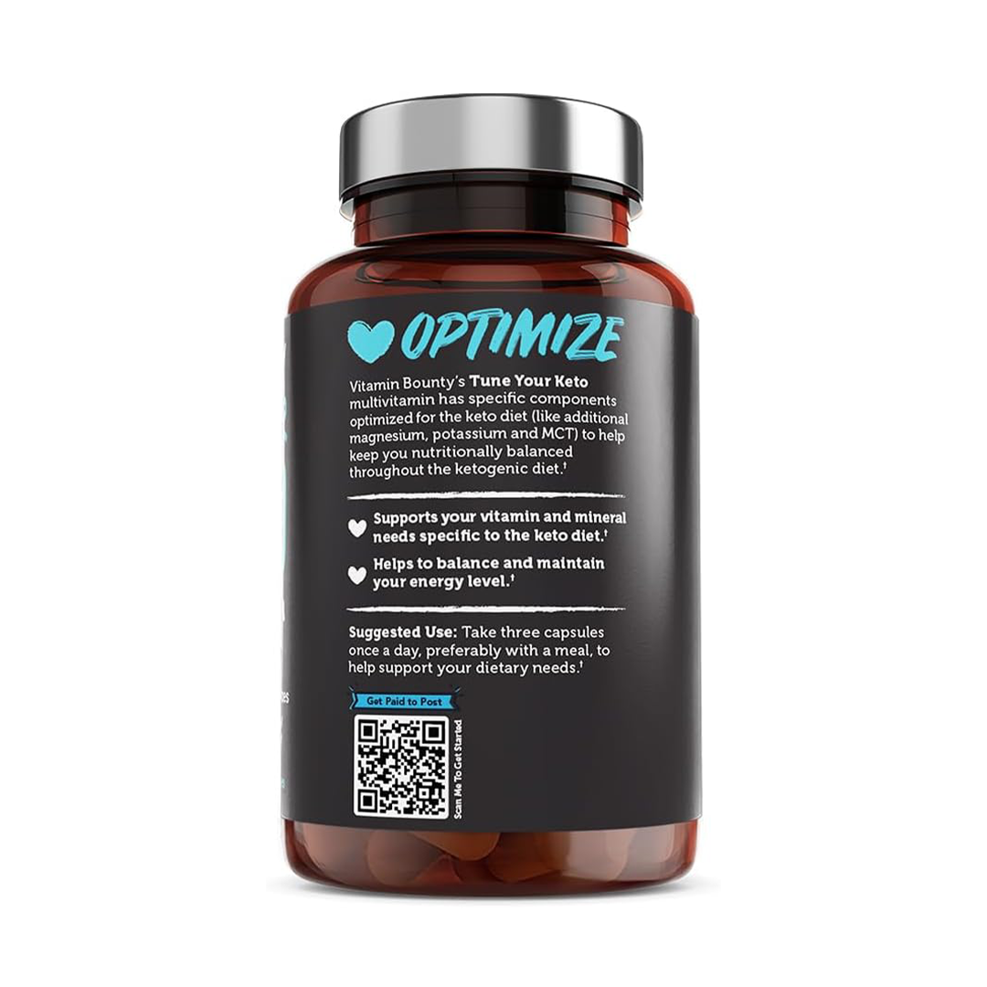 Vitamin Bounty Tune Your Keto Multivitamin with MCT Magnesium Potassium & Collagen 90 Capsules