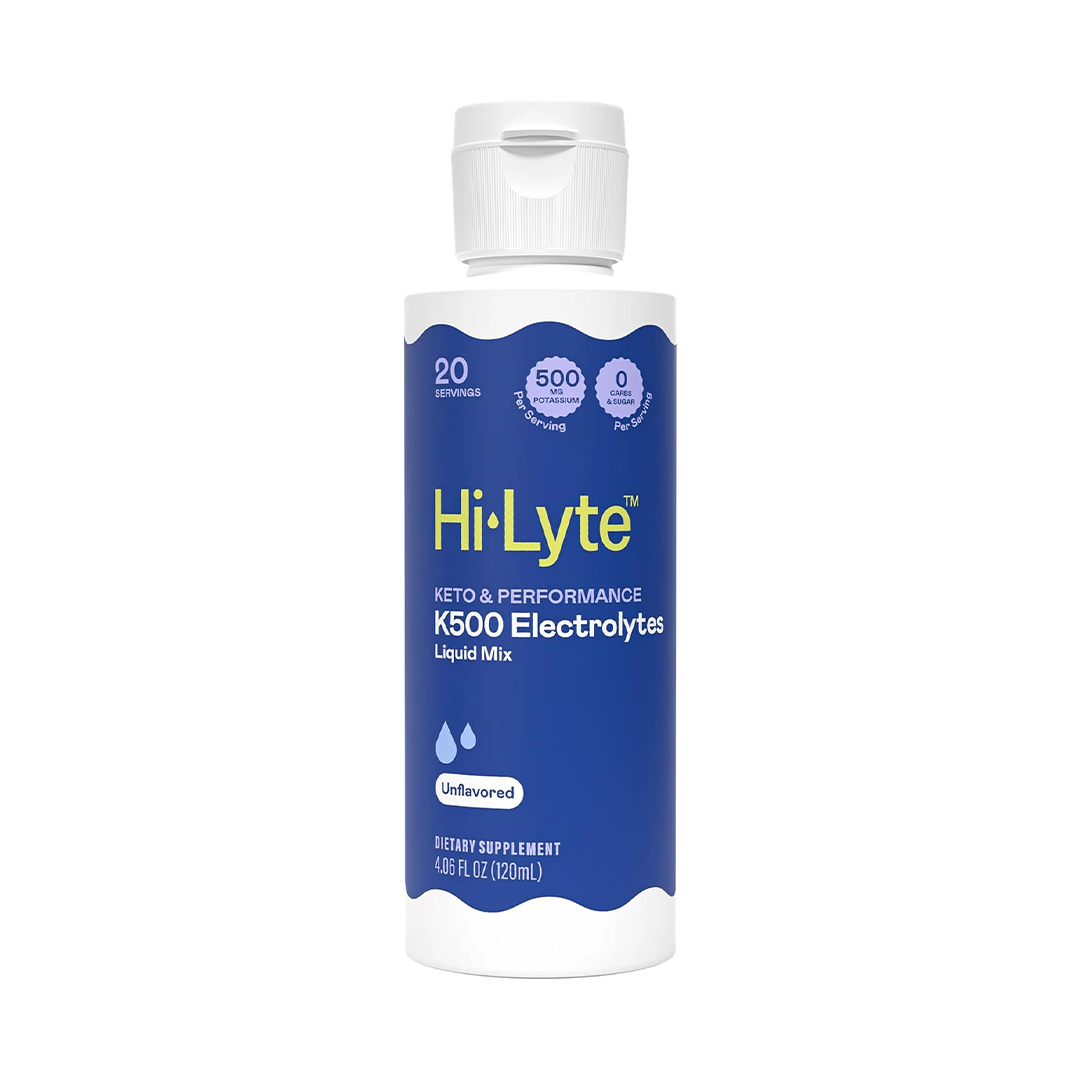 Hi-Lyte K500 Electrolytes Liquid Mix Unflavored Keto & Performance Electrolyte Supplement 8 fl oz