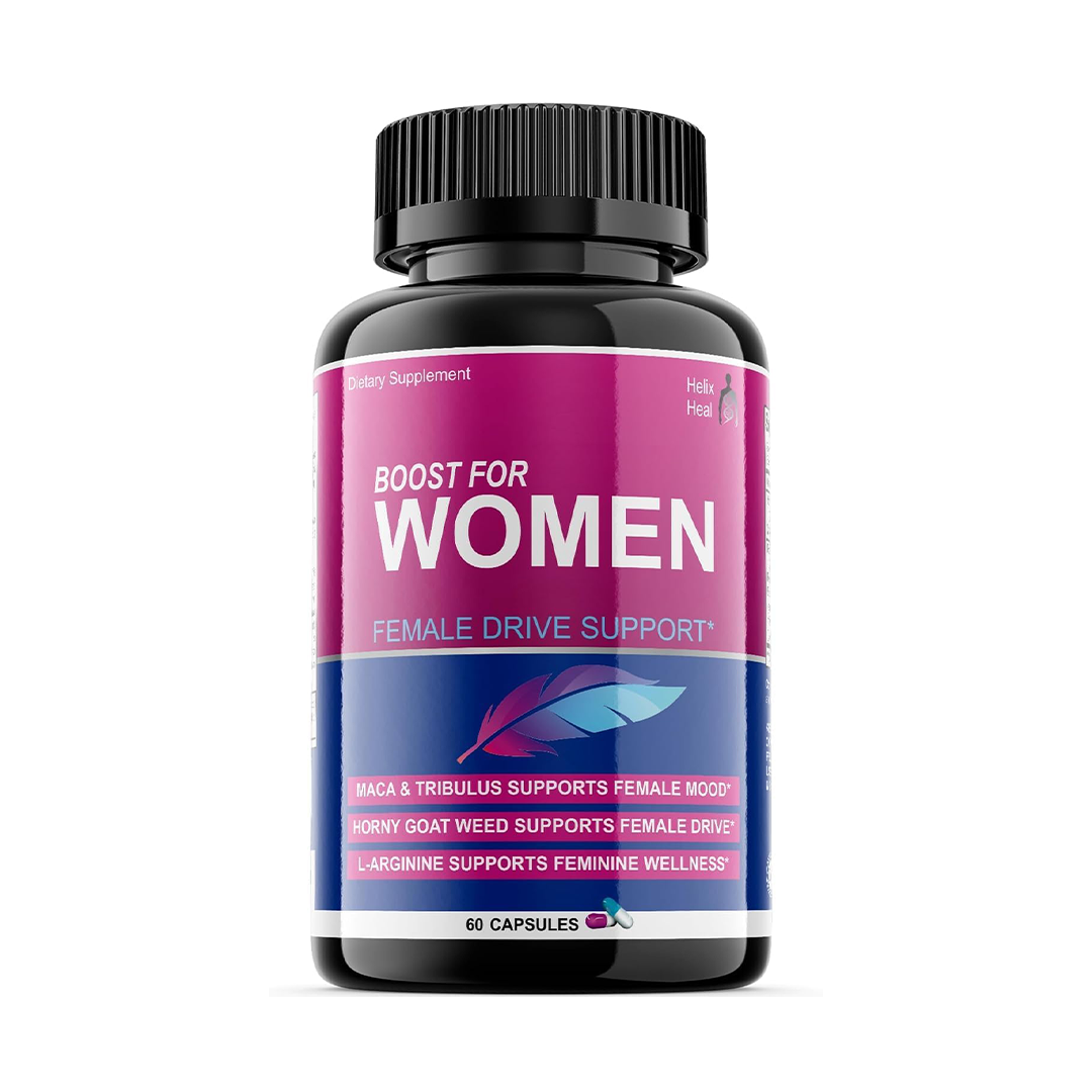 Helix Heal Boost for Women Female Drive Support with Maca, Tribulus, Horny Goat Weed & L-Arginine 60 Capsules