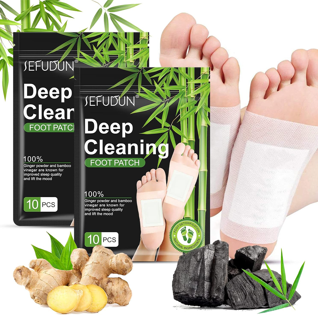 Sefudun Ginger Foot Pads with Bamboo Vinegar for Overnight Foot Care 20 Pieces