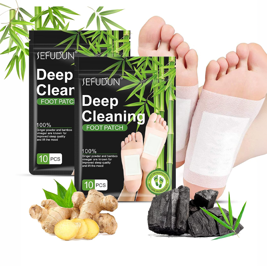 Sefudun Ginger Foot Pads with Bamboo Vinegar for Overnight Foot Care 20 Pieces