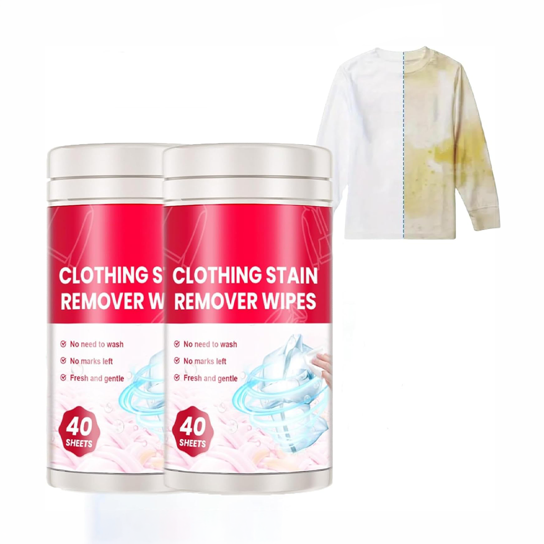Clothing Stain Remover Wipes with Orange Scent Pack of 80