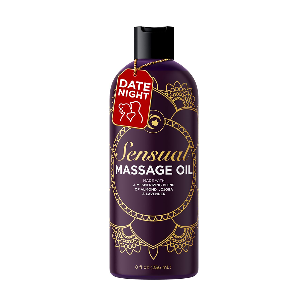 Sensual Lavender Massage Oil with Almond and Jojoba Oils 236ml