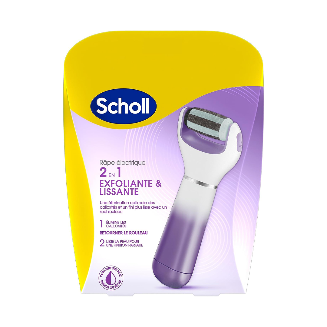 Scholl Velvet Smooth Express Pedi Electric Foot File with Extra Strong Roller for Hard Skin & Callus Removal