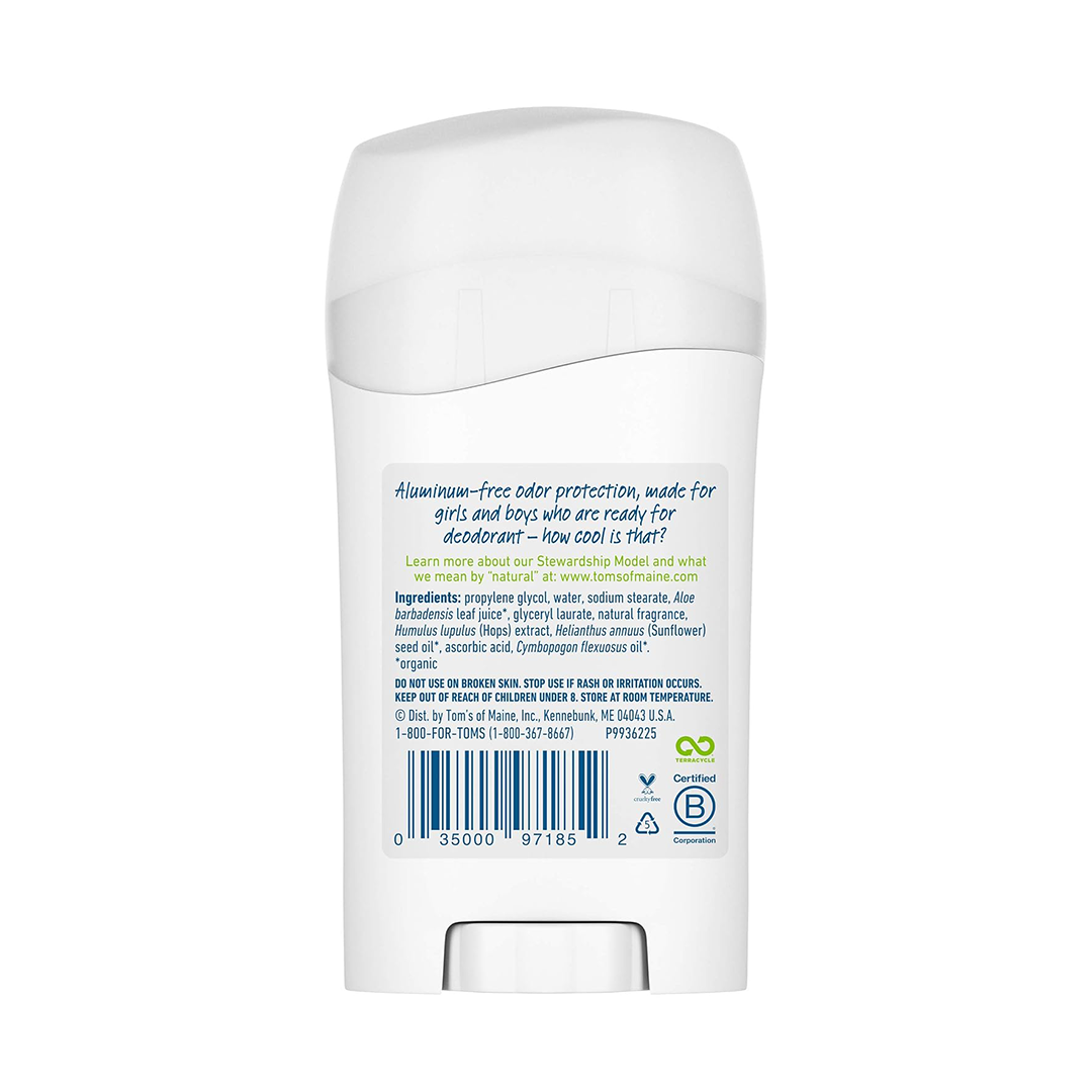 Toms of Maine Wicked Cool! Natural Deodorant (3-Pack) The "Safe Start" Freshness