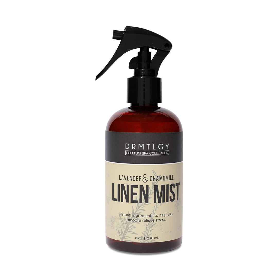 DRMTLGY Lavender Linen & Room Spray 8 oz Natural Aromatherapy Mist with Lavender Essential Oil & Chamomile | Pillow & Fabric Freshener Spray