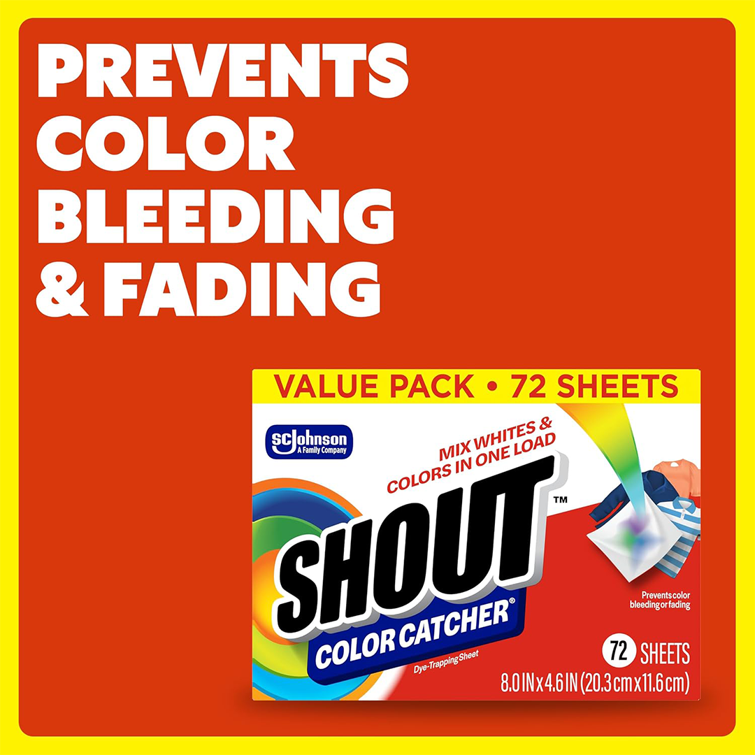 Shout Color Catcher Sheets (72 Count) The Ultimate "Mixed Load" Laundry Essential
