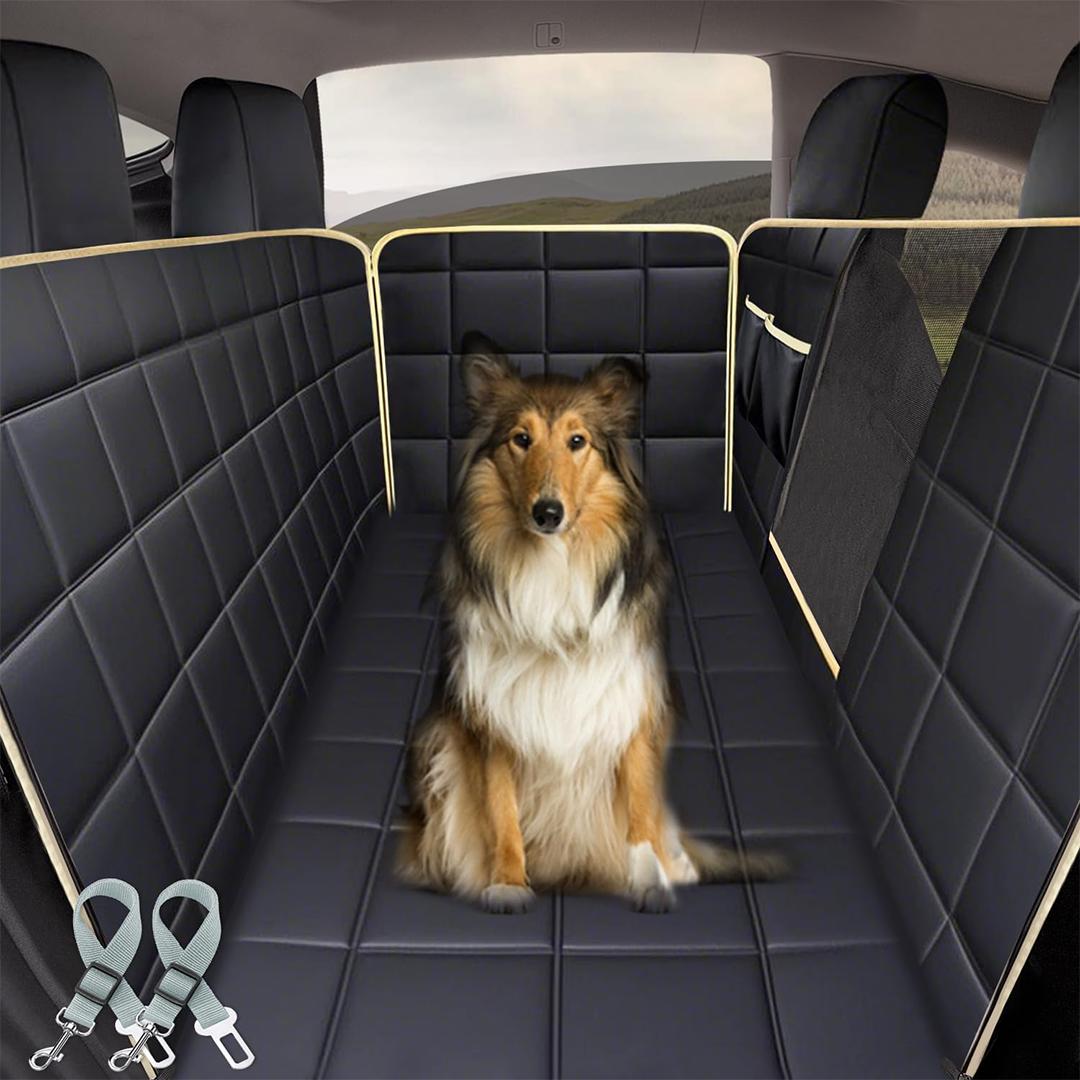 Lassie Dog Car Hammock for Tesla Model Y Waterproof Back Seat Pet Protector