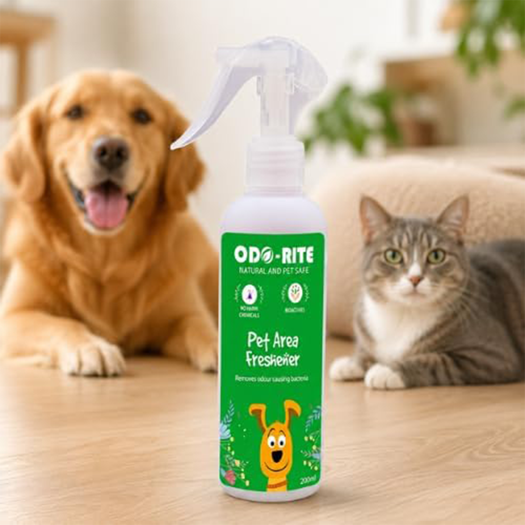 ODO-RITE Pet Area Freshener 200ml Pet Odour Remover Spray for Dogs Cats Urine Smell and Home Surfaces