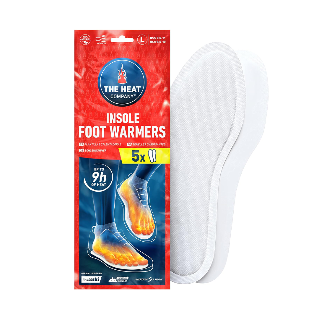 THE HEAT COMPANY Foot Warmers Adhesive Heat Insoles Up to 9 Hours Air Activated 6 Pairs