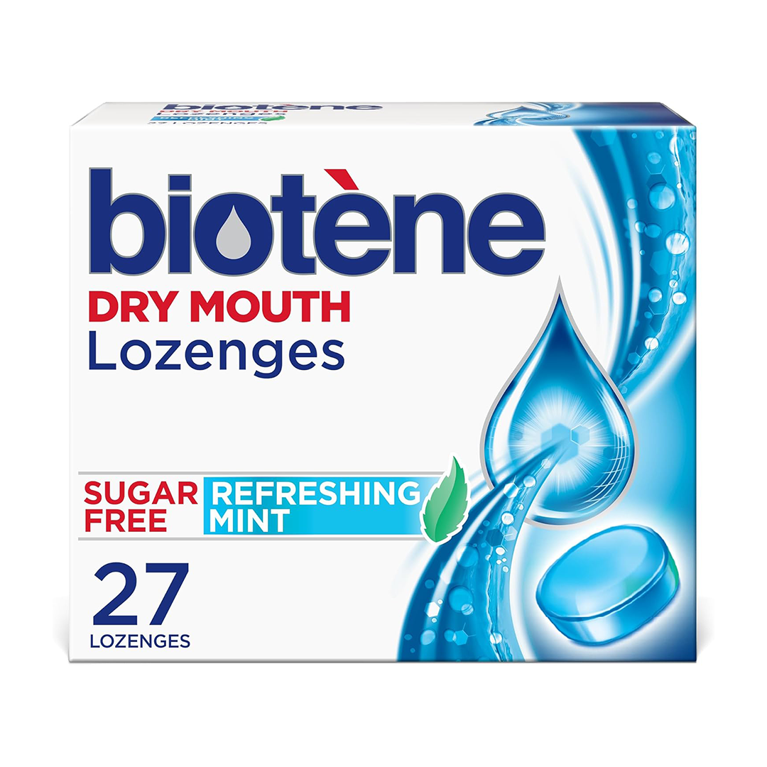 Biot??ne Dry Mouth Lozenges ƒ?? Refreshing Mint, Sugar Free | 27 Lozenges (Pack of 2)