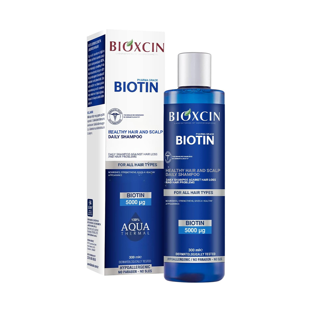 Bioxcin Biotin Shampoo 300ml Nourishing Daily Hair Care for All Hair Types Soft Healthy Looking Hair Lightweight Formula