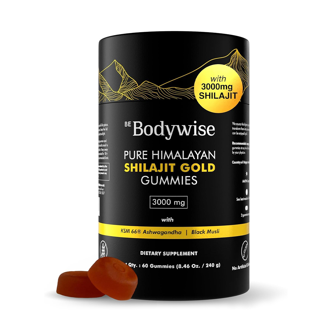 Be Bodywise Himalayan Shilajit Gummies Gold ƒ?? Energy & Vitality Support (60 Gummies)
