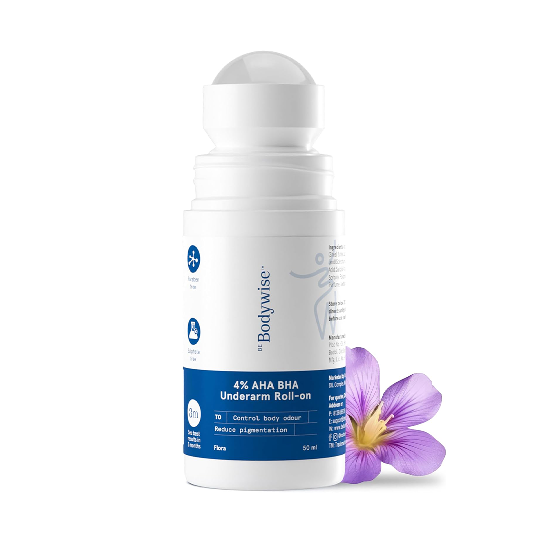 Be Bodywise 4% AHA BHA Underarm Roll-On ƒ?? Odor Control & Pigmentation Care 50ml
