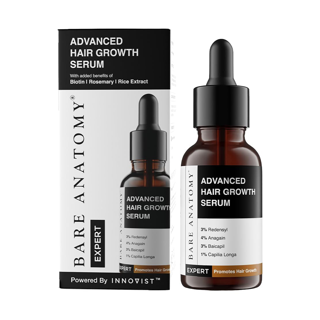 Bare Anatomy Advanced Hair Growth Serum Redensyl & Peptides for Hair Fall Control 30ml