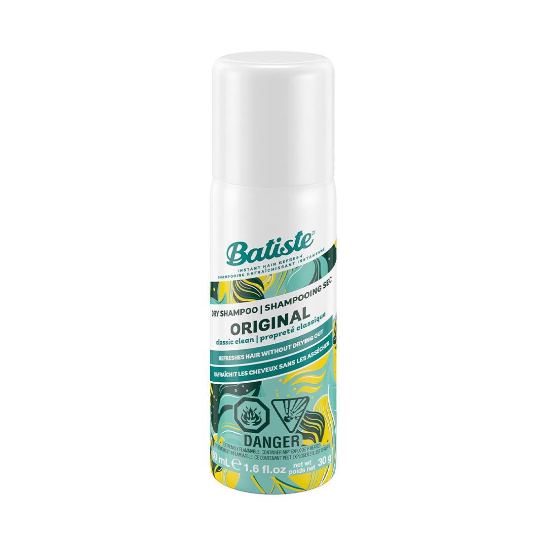 Batiste Original Dry Shampoo 50ml Travel Size Instant Oil Absorber Volume Refresh Spray