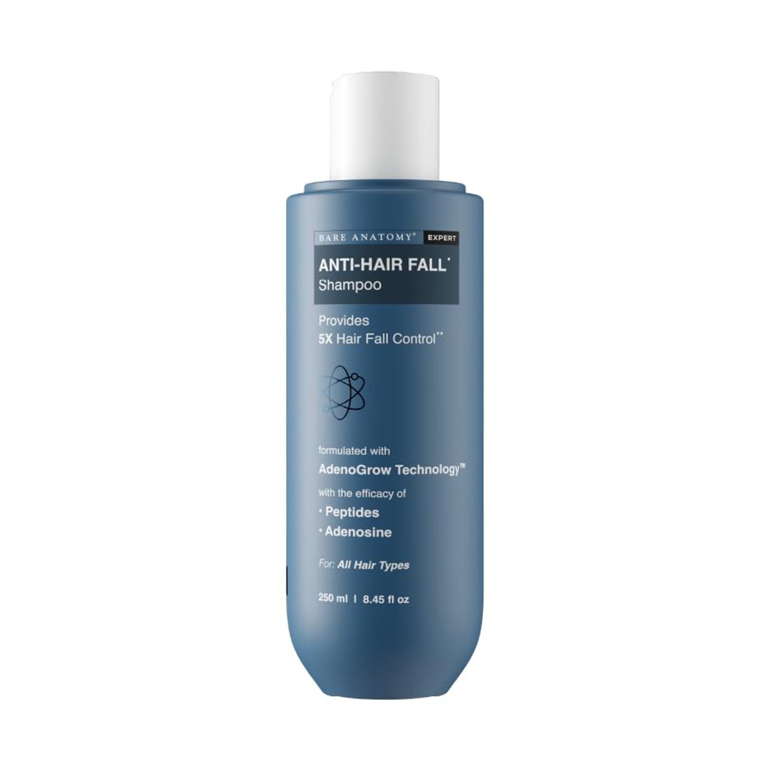 Bare Anatomy Anti Hair Fall Shampoo Biotin, Peptides & Rosemary for Stronger Hair 250ml