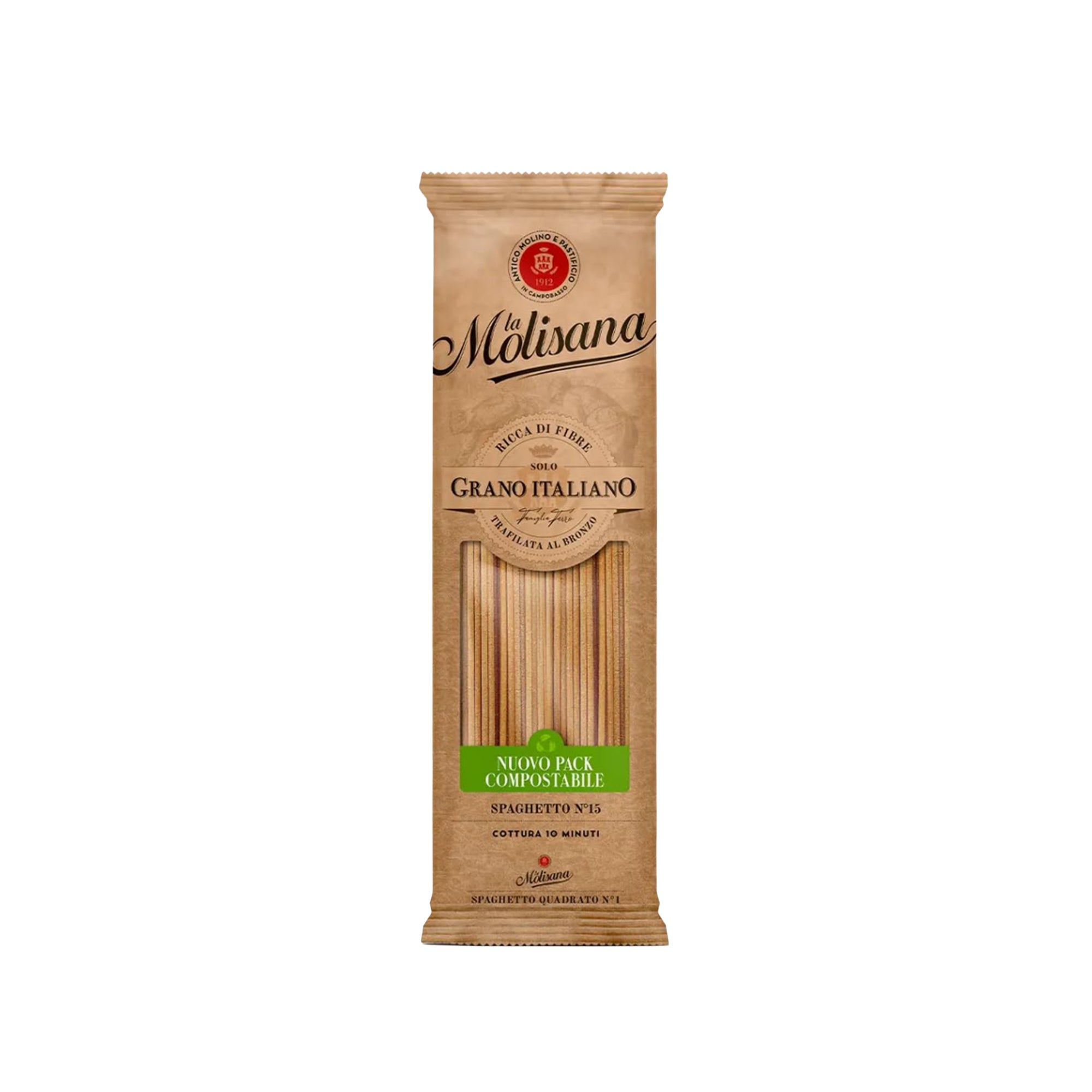 La Molisana Spaghetti Integrali N.15 Whole Wheat Italian Pasta 500g