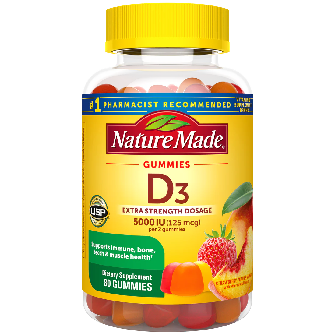 Nature Made Vitamin D3 Gummies – Extra Strength (5000 IU)