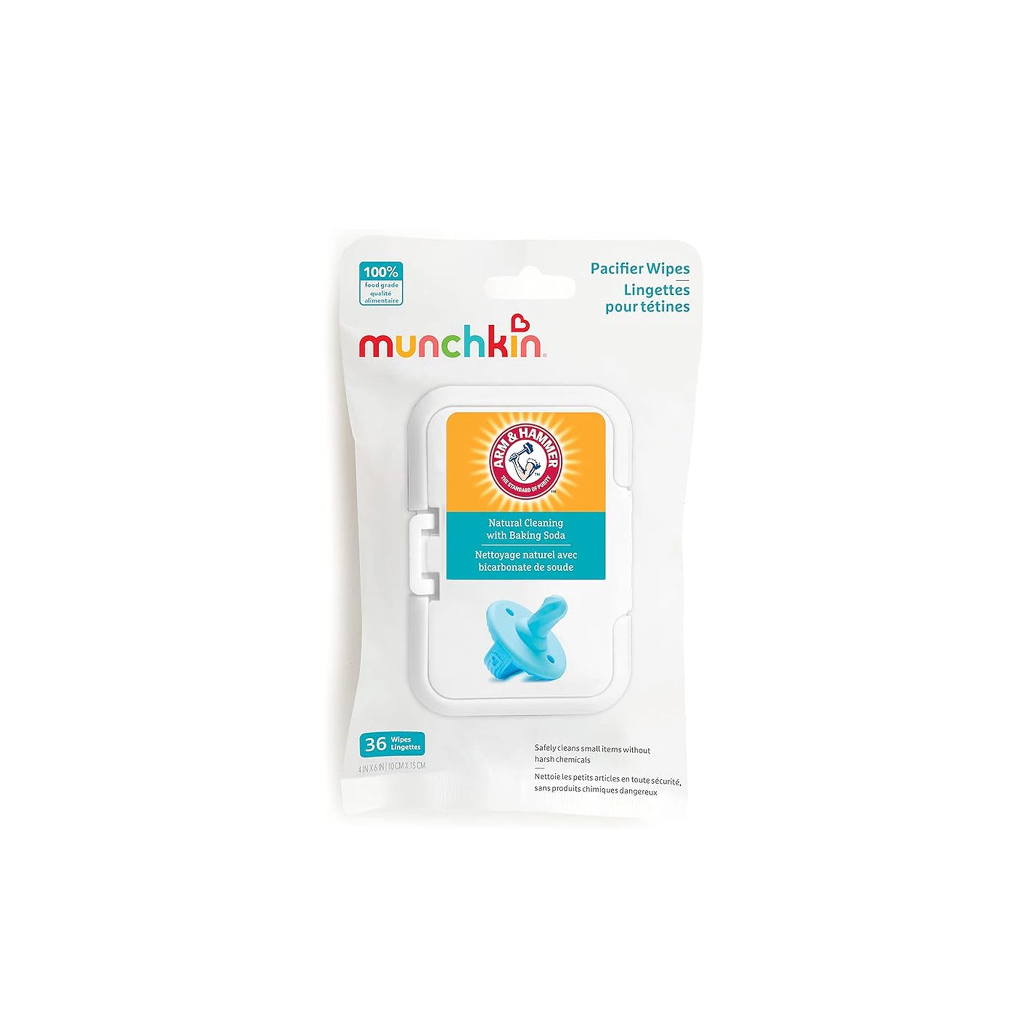 Munchkin Pacifier Wipes – Natural Cleaning with Baking Soda