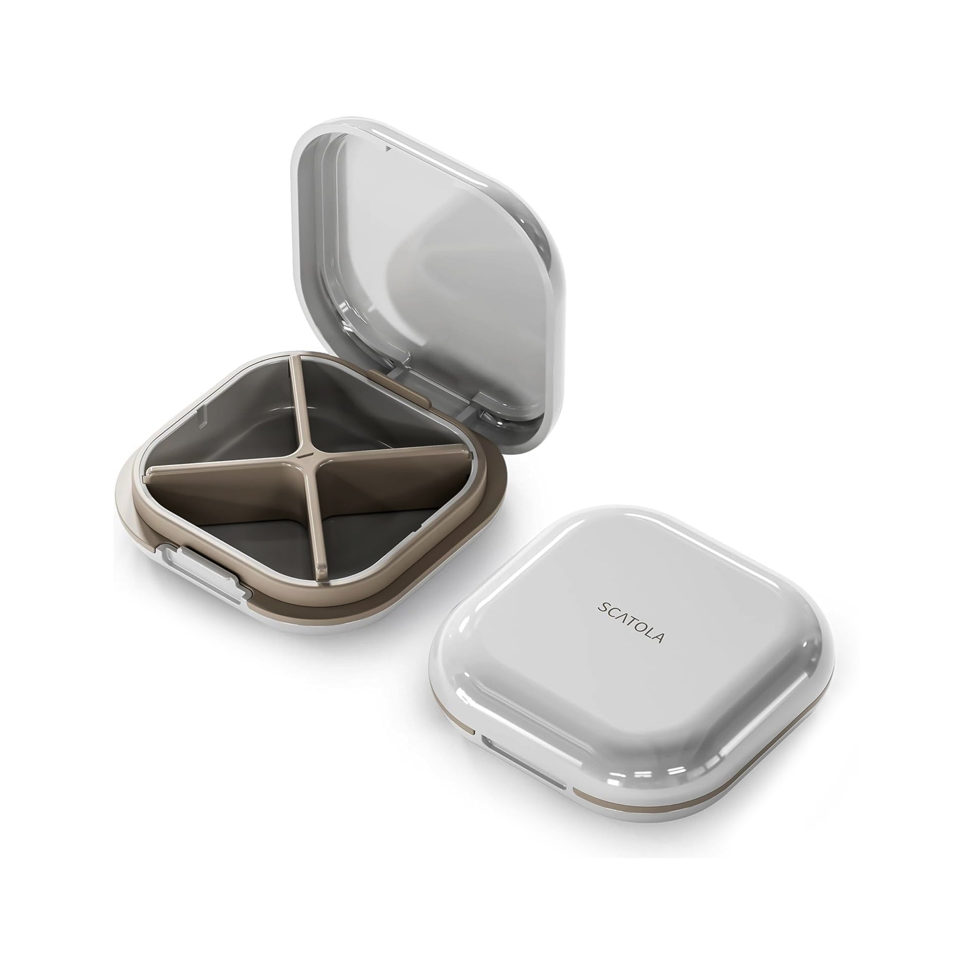 SCATOLA – Small Portable Pill Case with 4 Compartments