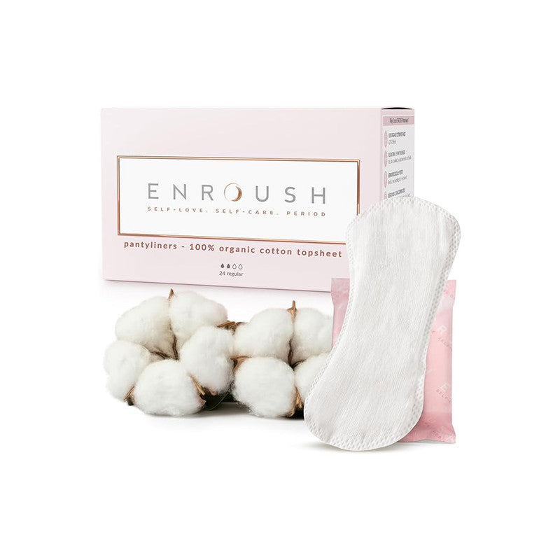 Organic Cotton Pantyliners 24 Pcs Ultra Thin Hypoallergenic