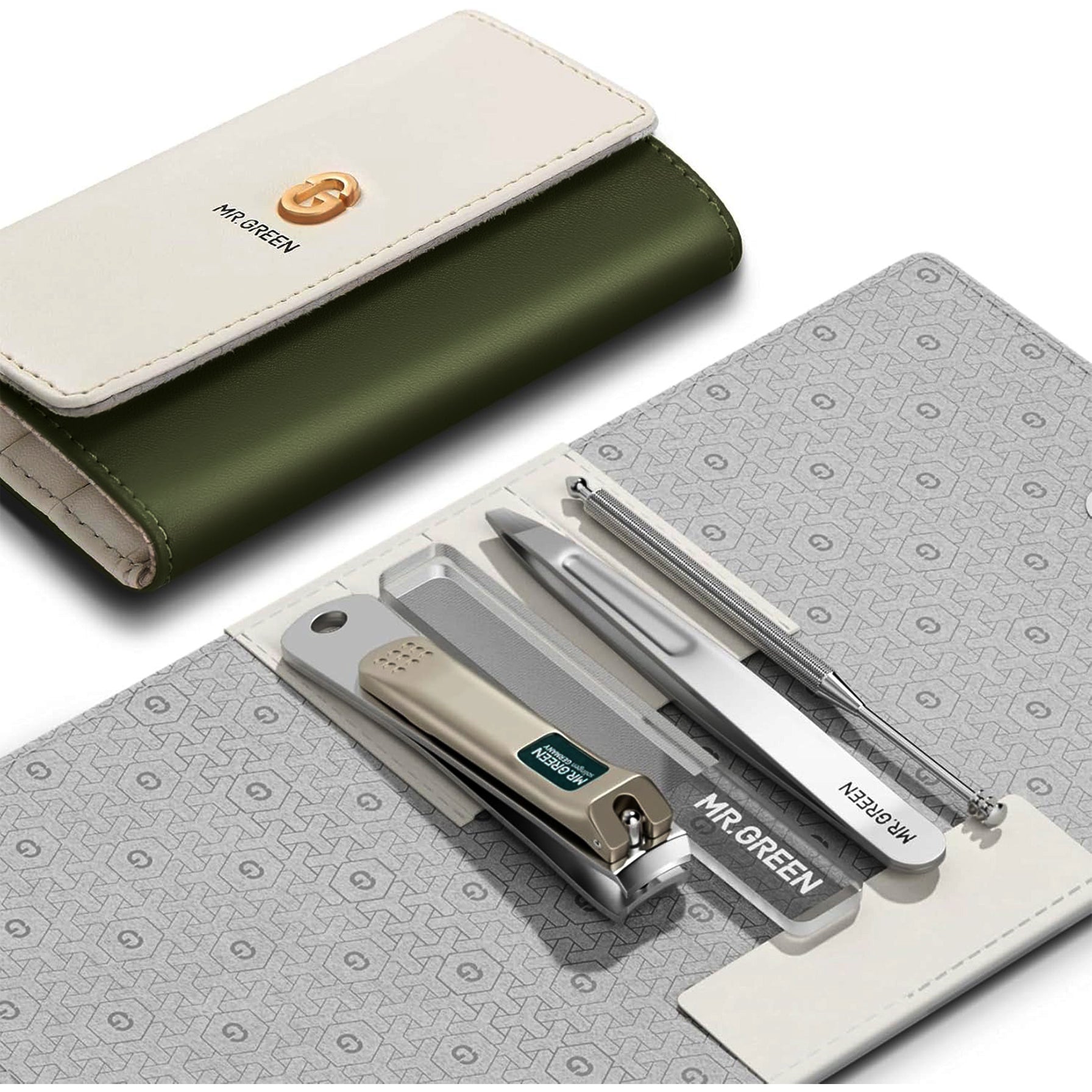 MR.GREEN – Fashionable & Practical Manicure Set with Colorful Leather Case