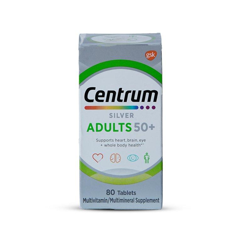 سنتروم سيلفر للبالغين 50+ متعدد الفيتامينات - 80 قرص