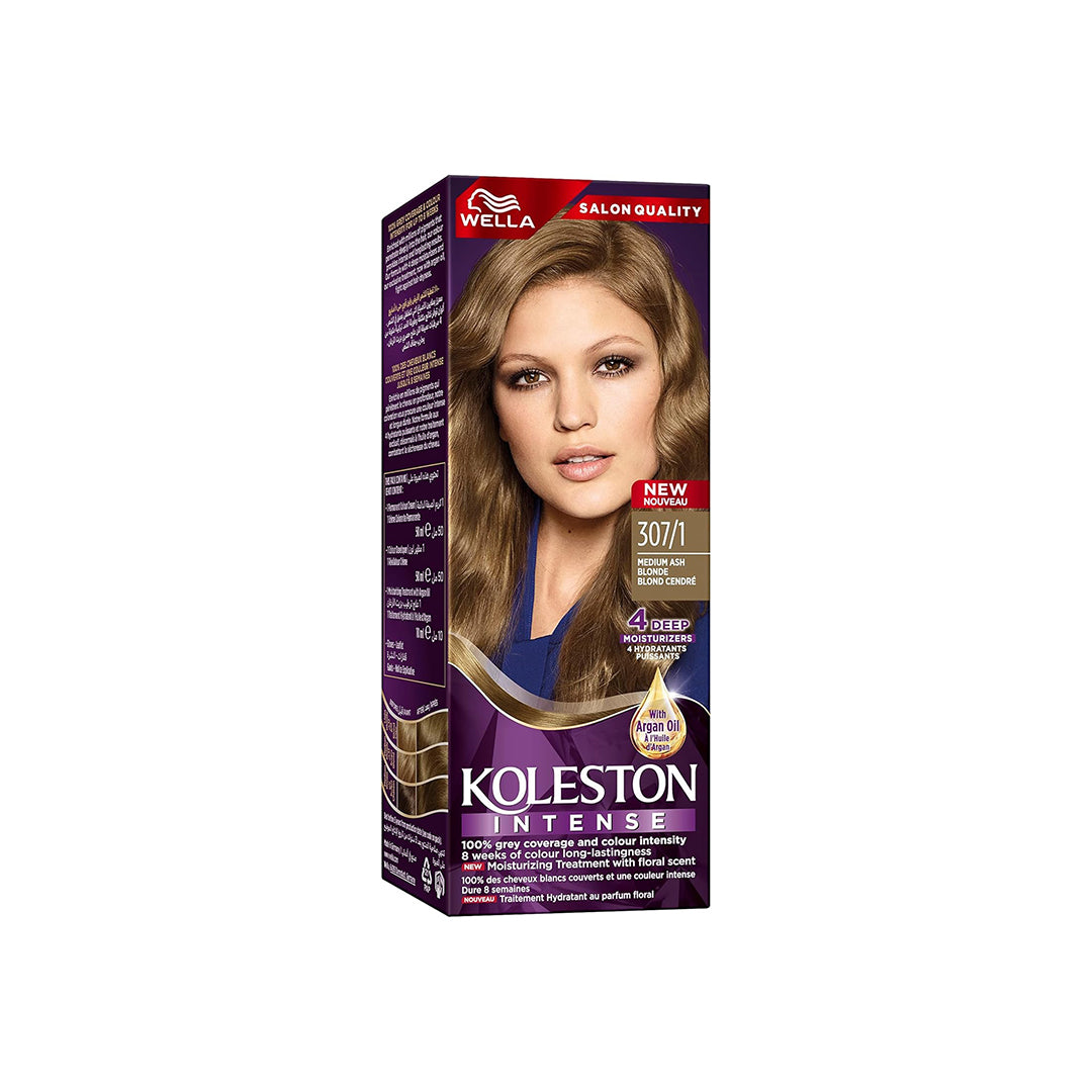 Wella Koleston Hair Color Creme 307/1 Medium Ash Blonde, 100 ml