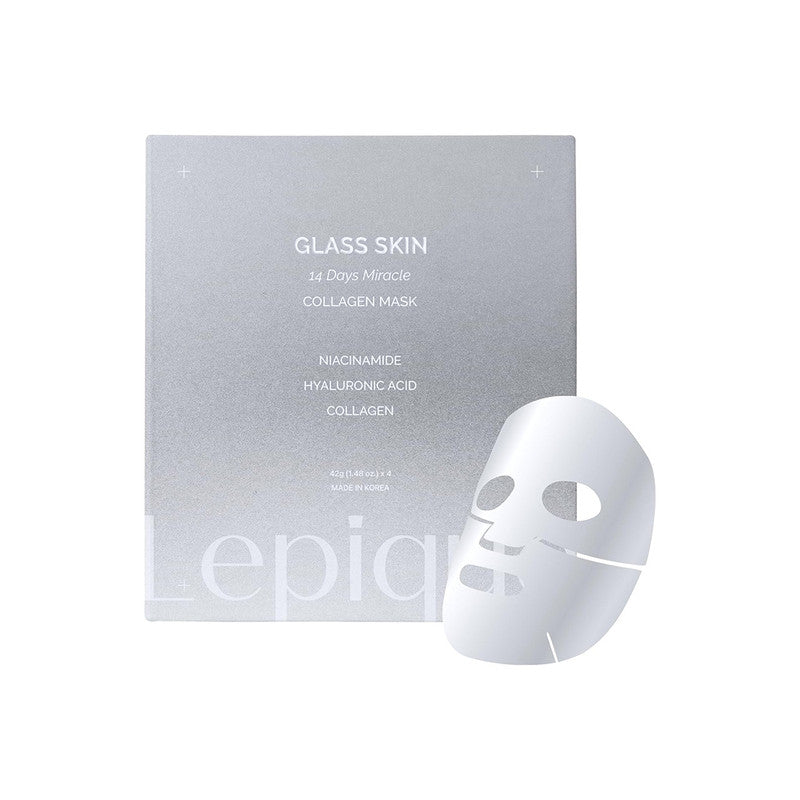 Lepique Luxury Spa-Grade Collagen Overnight Mask 4 Sheets – Authentic Korean Premium Overnight Face Mask, Highest Serum Content – Hydrating Sheet Mask with Hyaluronic Acid & Niacinamide for Radiance