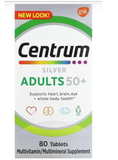 Centrum Silver Adults 50+ Multivitamin – 80 Tablets