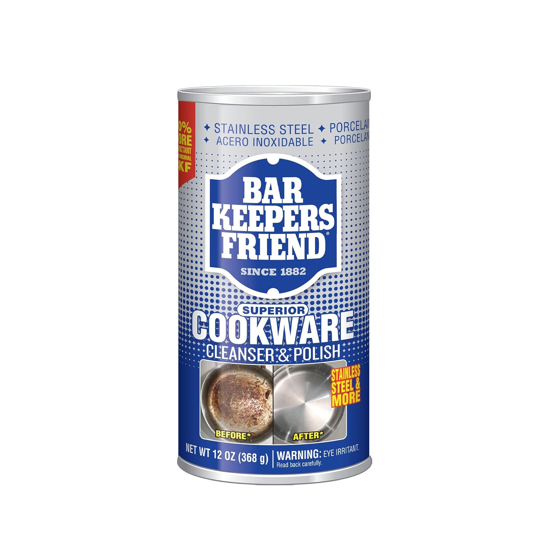 Bar Keepers Friend Superior Cookware Cleanser & Polish – Powerful Cleaner for Stainless Steel & Cookware | 12 oz