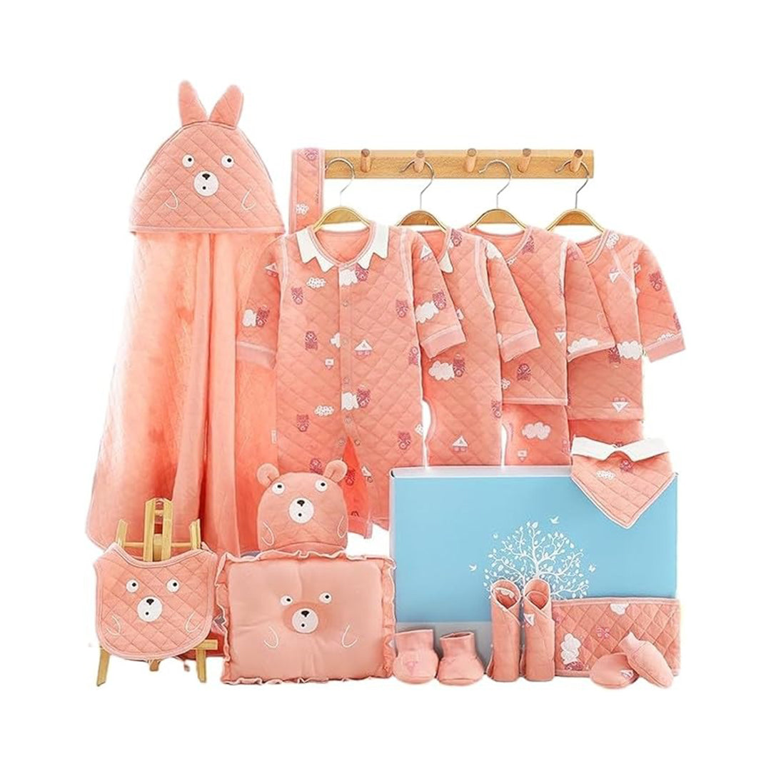 HALAYAYA® Newborn Winter Gift Set for Baby Girls – Pink (A) | Fits Newborn to 3 Months