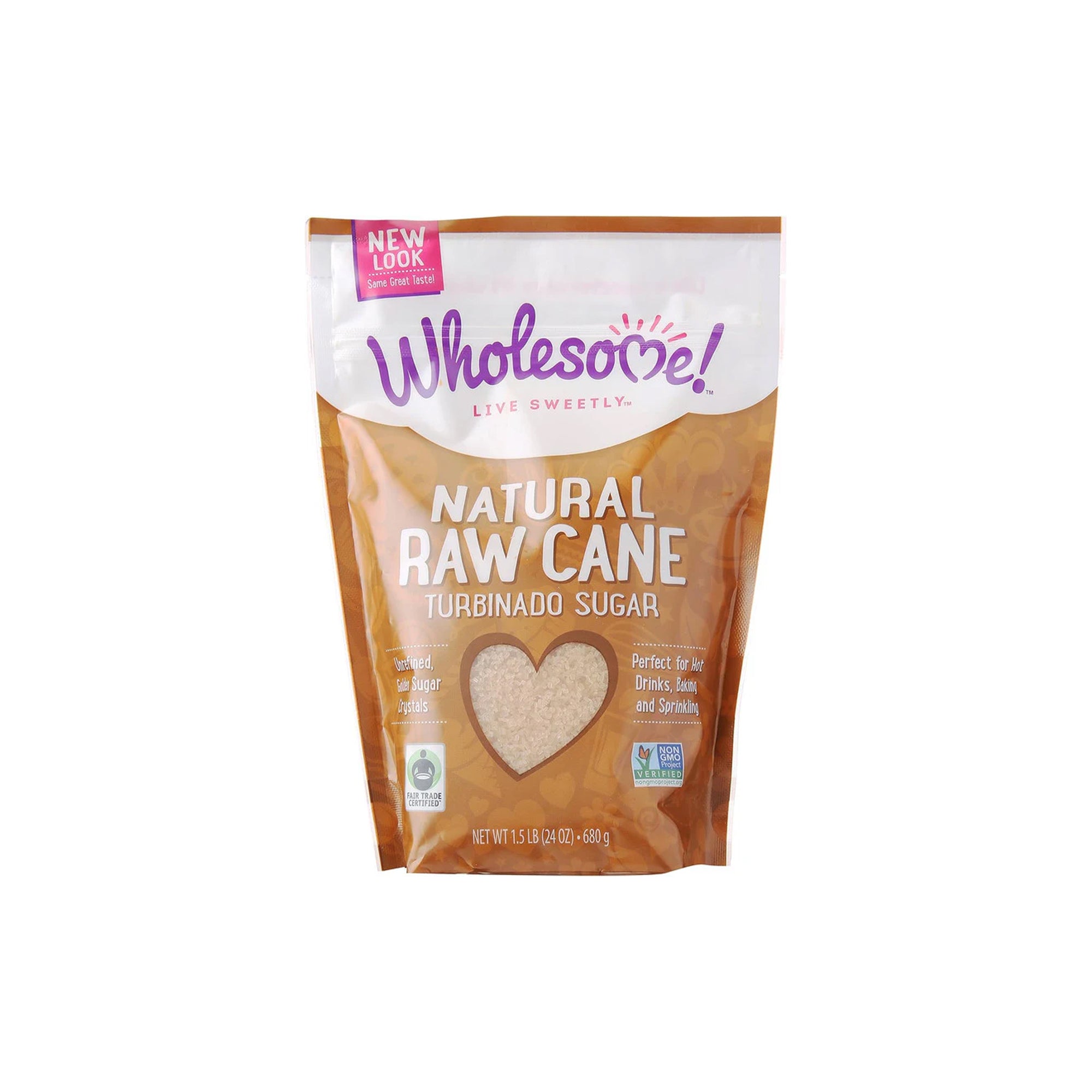 Wholesome Natural Raw Cane Turbinado Sugar – 680g (24 oz)