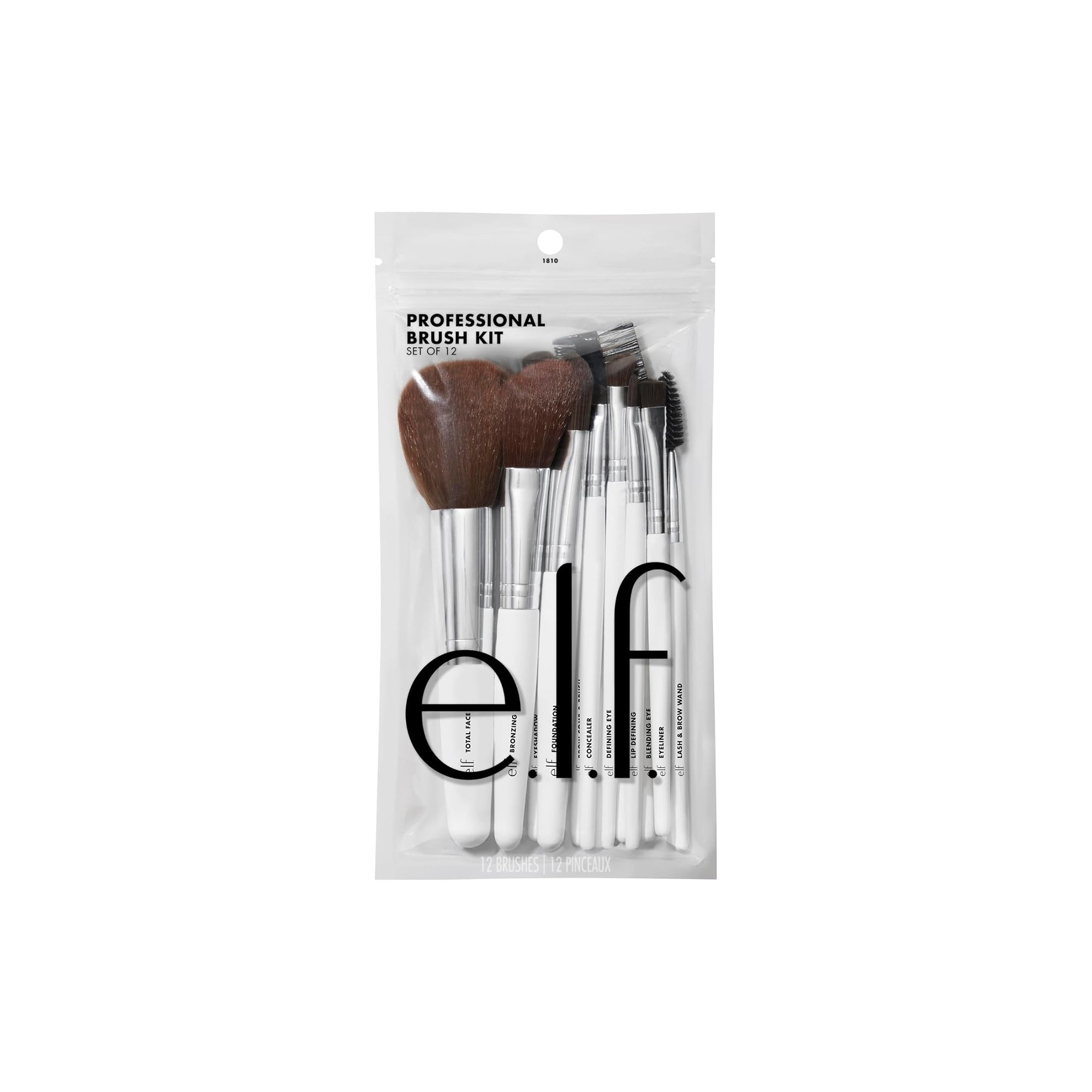 e.l.f. Professional Makeup Brush Set – 12-Piece Vegan Brush Kit for Blending, Contouring & Highlighting