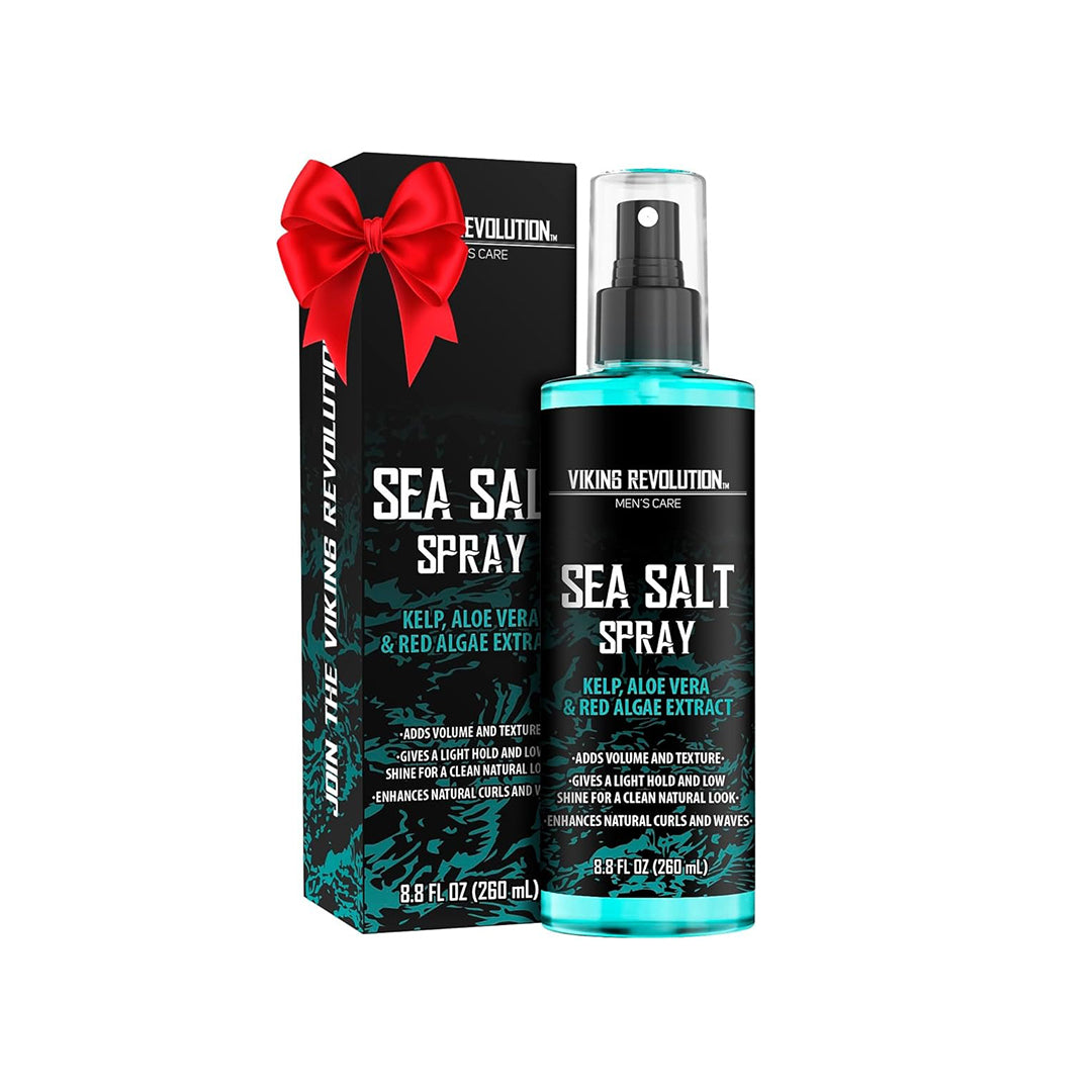 Viking Revolution Sea Salt Spray for Men – Hair Styling Spray with Kelp, Aloe Vera & Red Algae Extract, 260 ml