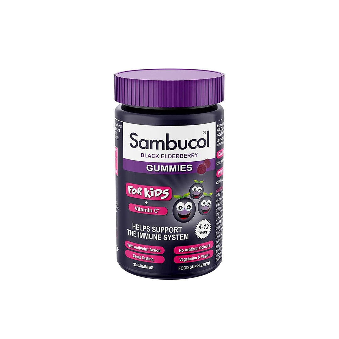 Sambucol Kids Immune Support Gummies with Vitamin C & Black Elderberry - Boosts Immunity & Supports Overall Health - 30 Delicious Gummies