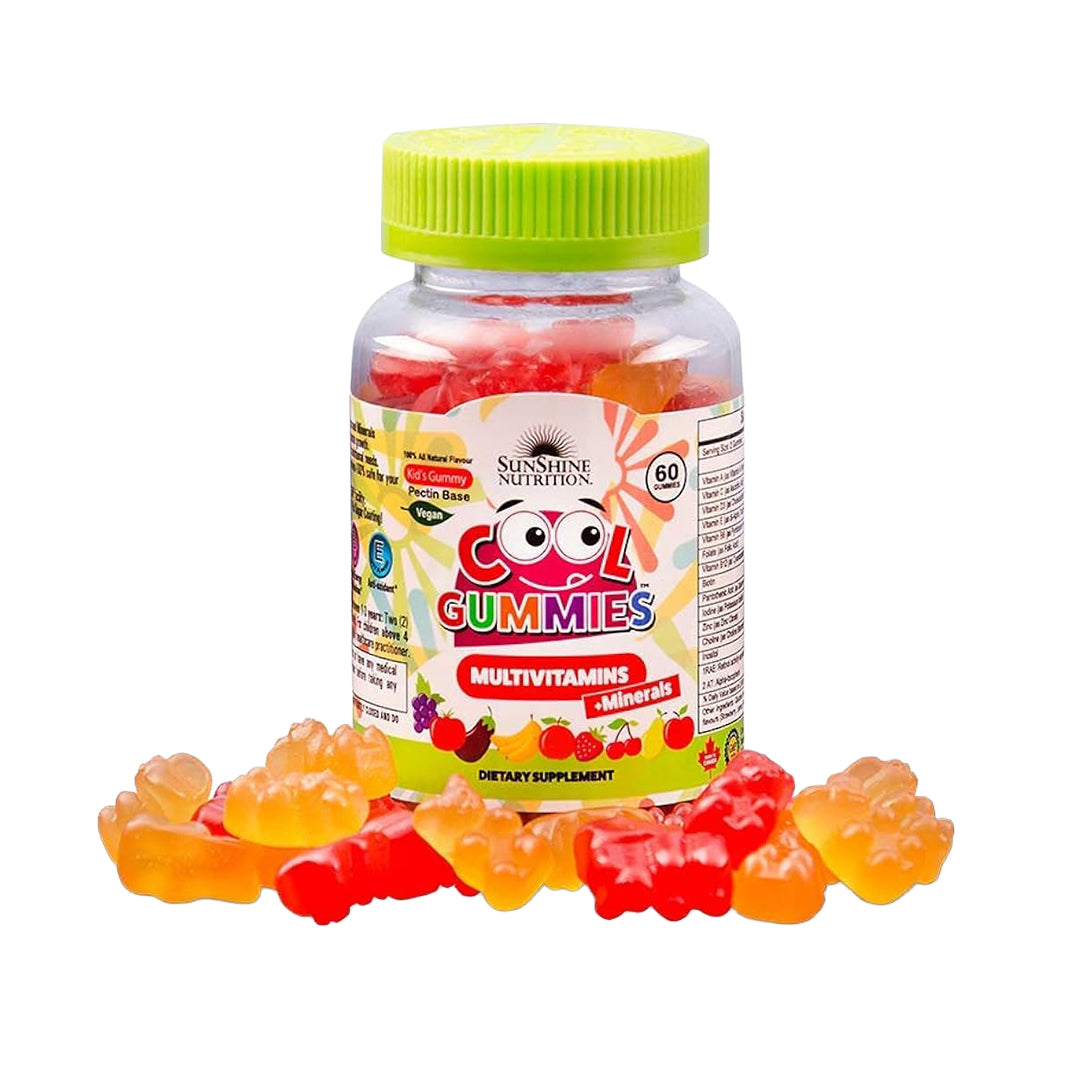Sunshine Nutrition Multivitamins + Minerals Cool 60 Gummies For Kids | Vegan | 100% Natural Flavor