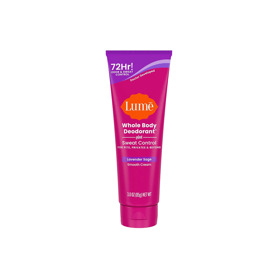 Lume Whole Body Deodorant Plus Sweat Control – Smooth Cream Tube (Lavender Sage)