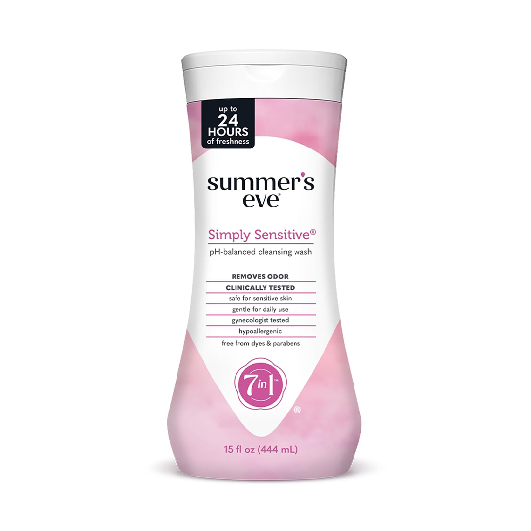Summers Eve Simply Sensitive Cleansing Wash pH Balanced Feminine Hygiene 15oz