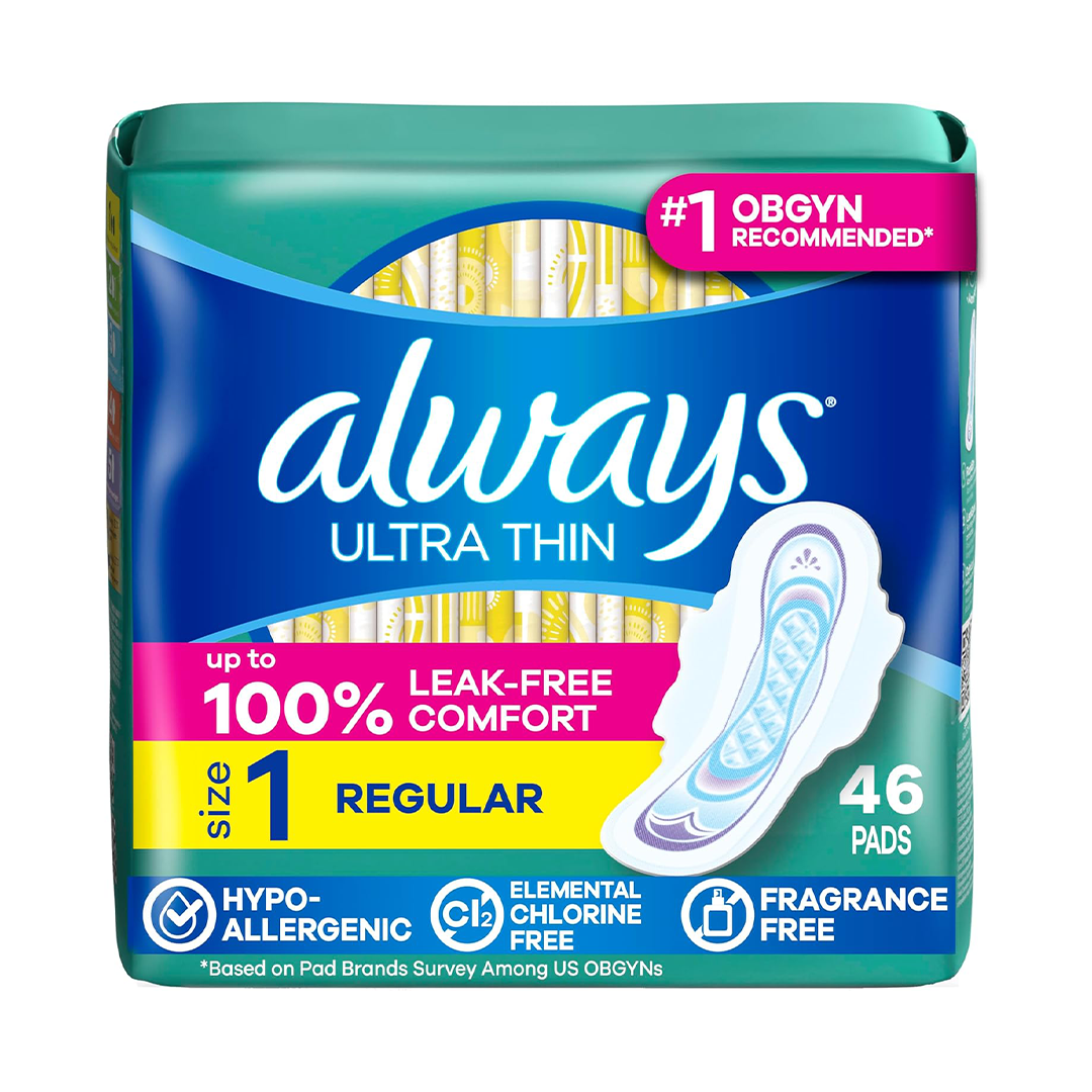 Always Ultra Thin Pads ƒ?? Size 1 Regular, 46 Count