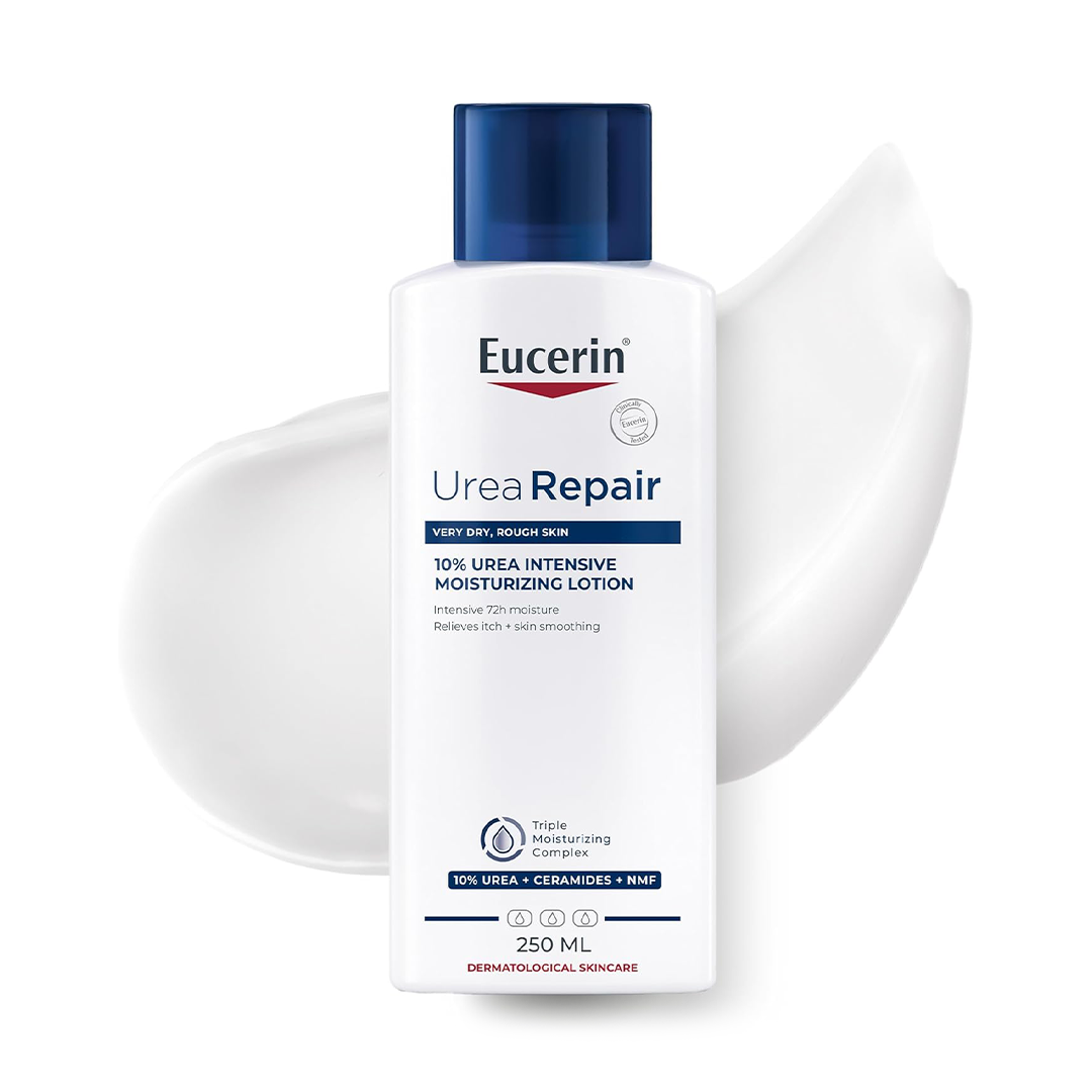 Eucerin UreaRepair Plus 10% Urea Body Lotion with Ceramide, Immediate 48-Hour Relief for Dry Skin, Daily Body Moisturizer for Dehydrated Skin, Suitable for Mature & Diabetic Skin, 250ml