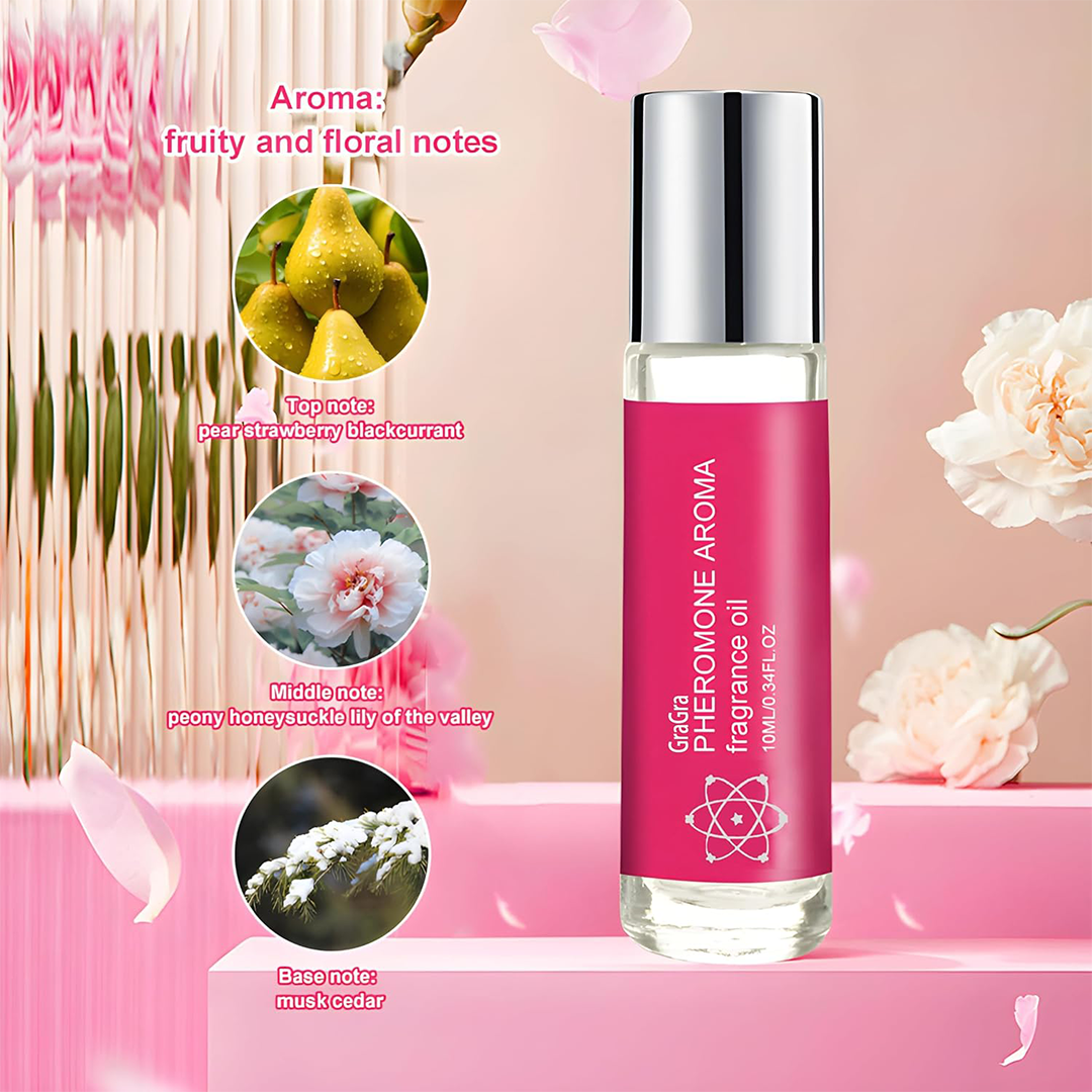 GraGra Women's Fruity Pheromone Perfume Oil (10ml) Portable & Magnetic Roll-On