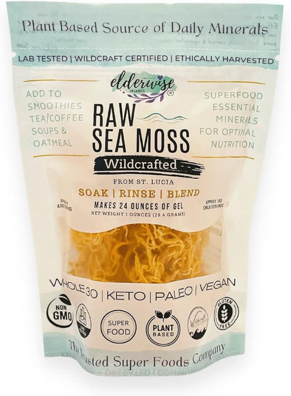 Elderwise Organics – Raw Sea Moss – Wildcrafted – 28.4g (1 oz)