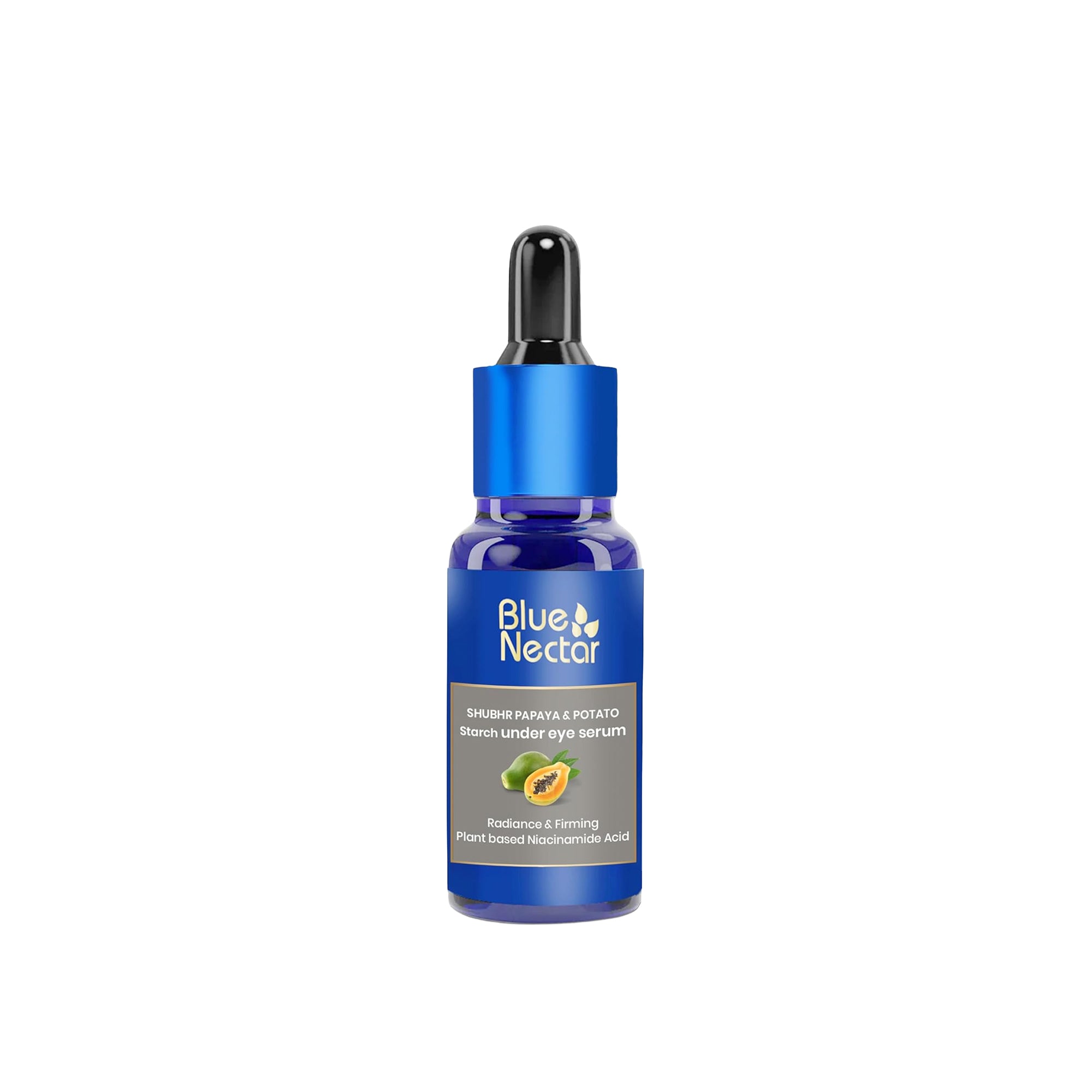 Blue Nectar Under Eye Serum – Plant-Based Niacinamide with Papaya & Potato Starch for Dark Circles & Puffiness | 30 mL