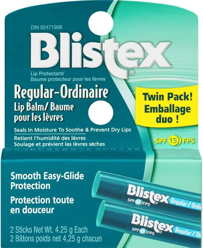 Blistex Regular Lip Balm SPF 15 - Twin Pack
