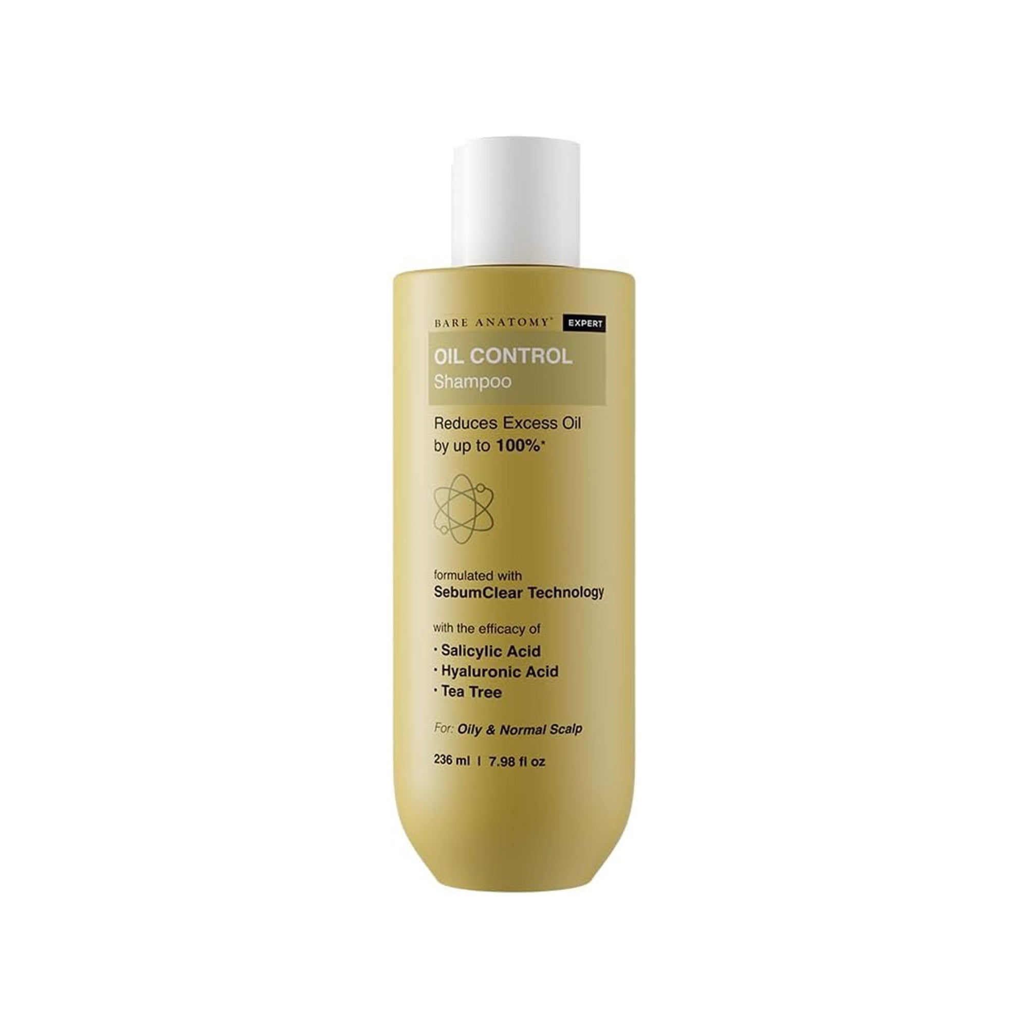 Bare Anatomy Oil Control Shampoo – Sulphate & Paraben Free Shampoo for Oily Scalp & Dry Ends | 236ml
