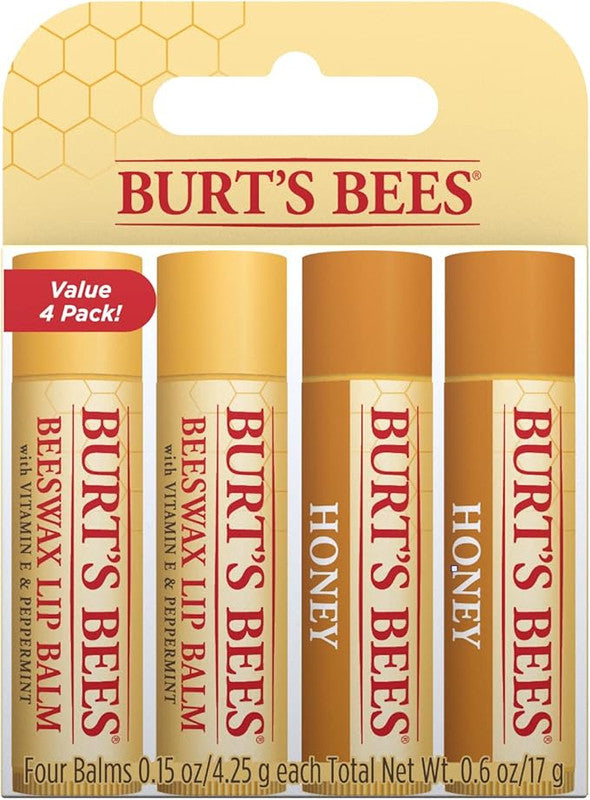 Burt’s Bees Beeswax & Honey Lip Balm 4-Pack